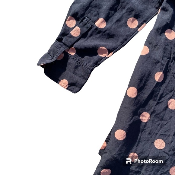 Tory Burch Ruffle Trimmed Polka Dot Silk Crepe De Chine Dress size 4 - Picture 6 of 12